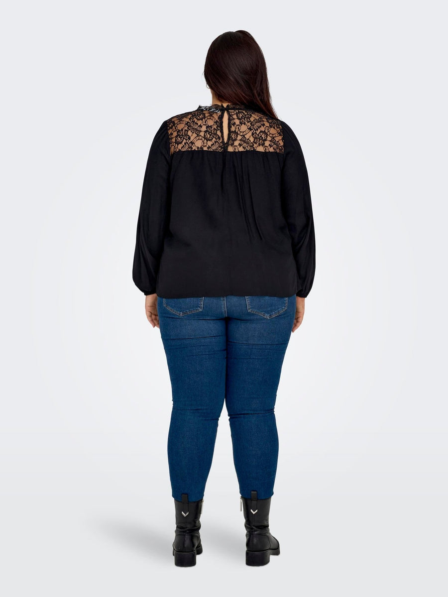 15307081Schwarze Spitzenbluse Beatryce - Wildflowers44Schwarz
