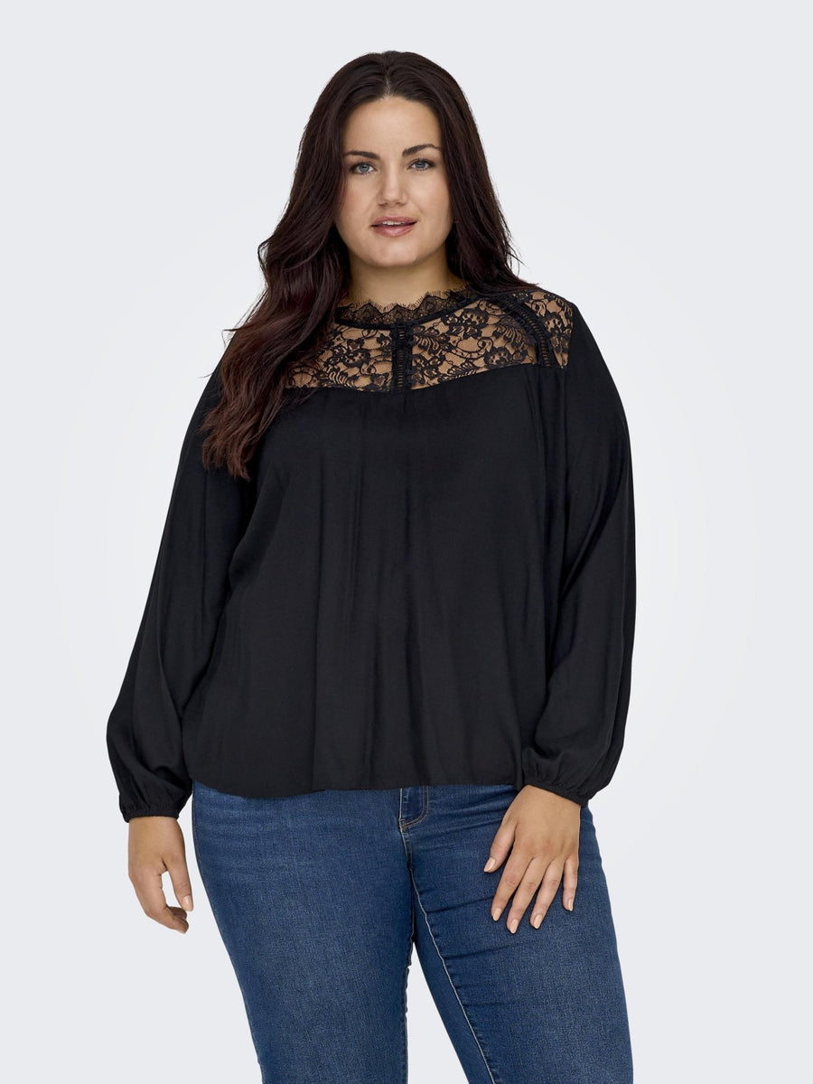 15307081Schwarze Spitzenbluse Beatryce - Wildflowers44Schwarz