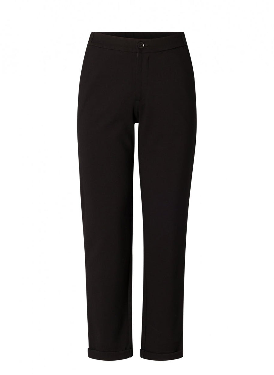 7000081Schwarze Viskose Hose mit schmalen Bein Yoella - Wildflowers44Schwarz