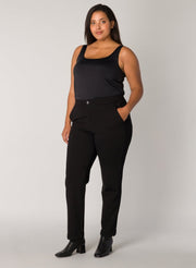 7000081Schwarze Viskose Hose mit schmalen Bein Yoella - Wildflowers44Schwarz