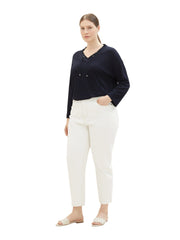 1038829Shirt mit Kordelzug Dunkelblau Tom Tailor - Wildflowers44Dunkelblau