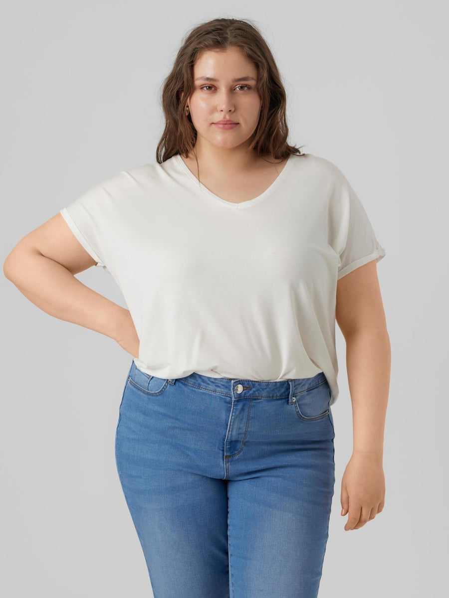 10285451T-Shirt mit Rundhals Ausschnitt Aya - WildflowersS (42/44)Cremeweiß