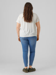 10285451T-Shirt mit Rundhals Ausschnitt Aya - WildflowersS (42/44)Cremeweiß