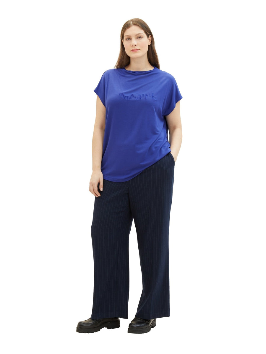 1040059T-Shirt mit Stehkragen Imagine blau - Wildflowers44Blau