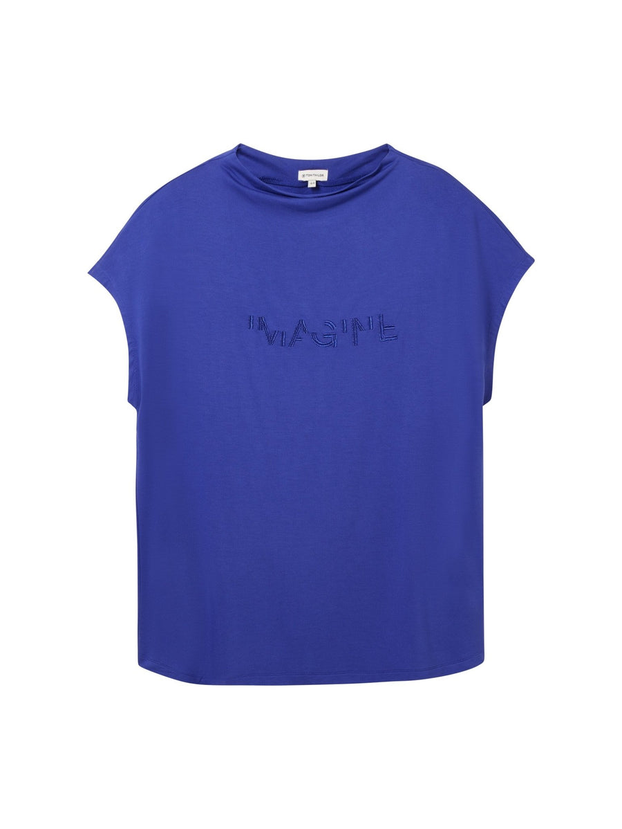 1040059T-Shirt mit Stehkragen Imagine blau - Wildflowers44Blau