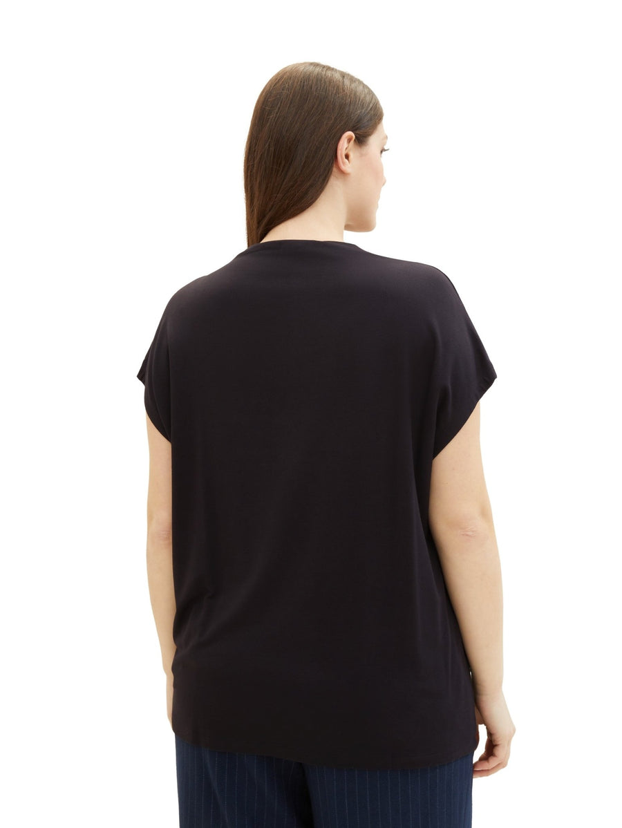 1040059T-Shirt mit Stehkragen Imagine schwarz - Wildflowers44Schwarz