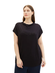 1040059T-Shirt mit Stehkragen Imagine schwarz - Wildflowers44Schwarz