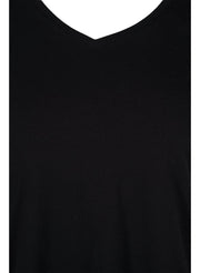 5711287522929T-Shirt mit V-Ausschnitt Hannah Zizzi schwarz - WildflowersS (42/44)
