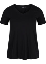 5711287522929T-Shirt mit V-Ausschnitt Hannah Zizzi schwarz - WildflowersS (42/44)