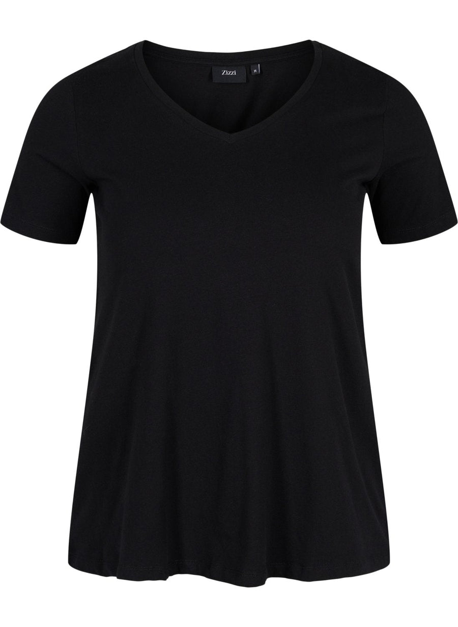 5711287522929T-Shirt mit V-Ausschnitt Hannah Zizzi schwarz - WildflowersS (42/44)