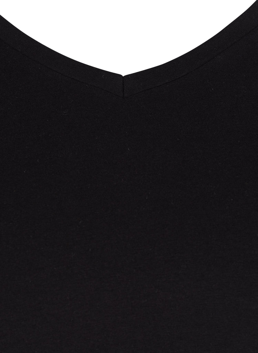 5711287522929T-Shirt mit V-Ausschnitt Hannah Zizzi schwarz - WildflowersS (42/44)