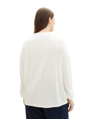 1040057Texturiertes Shirt Weiß Tom Tailor - Wildflowers46Weiß