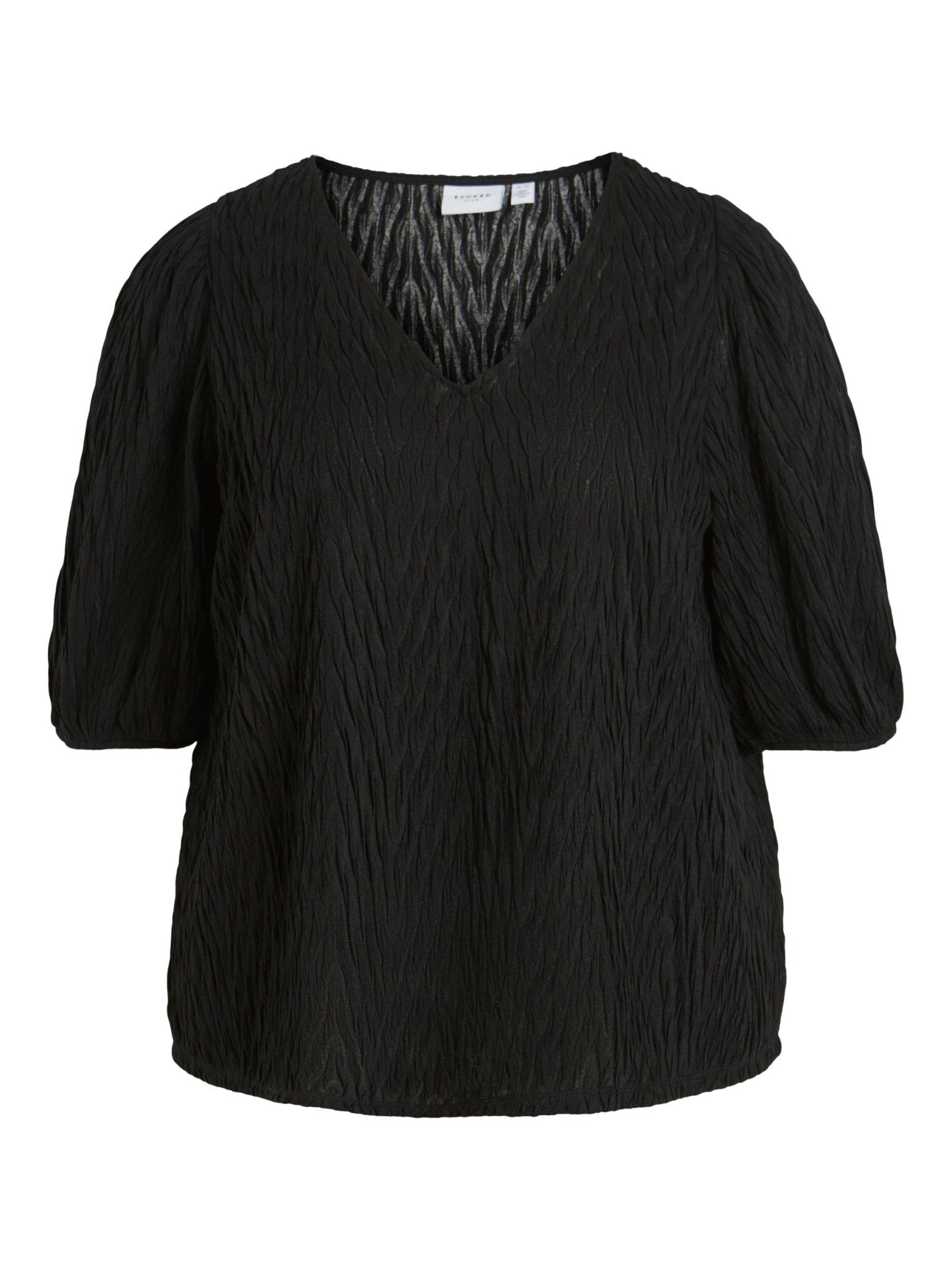 14088641Viplisso Halbarm-Bluse - Wildflowers46Schwarz